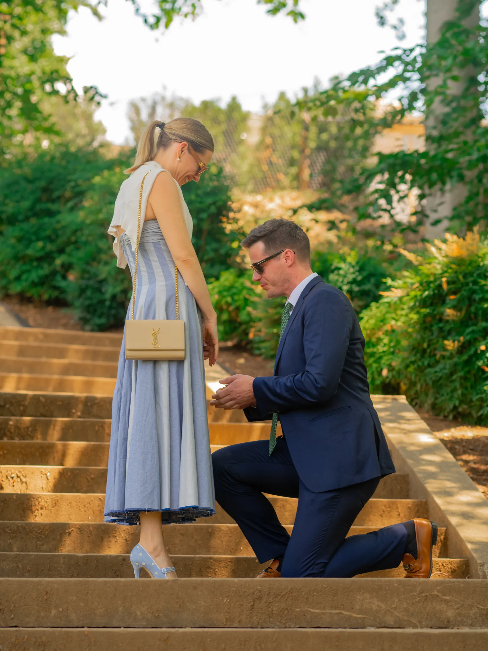 David proposing to Katharine at Book Hill Park